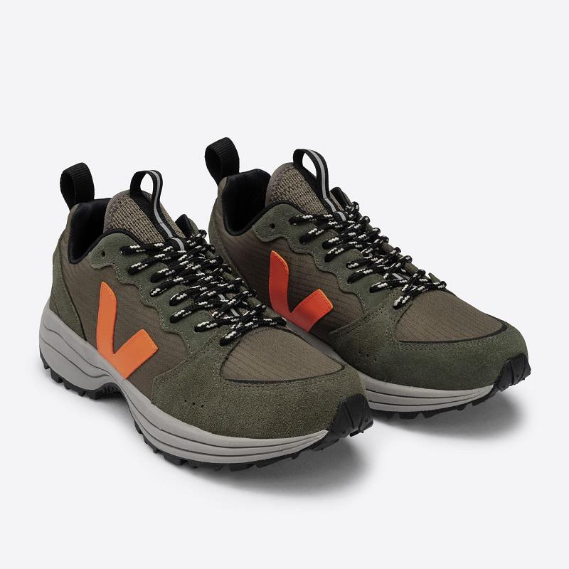 Tenis Veja Hombre Outlet - Venturi Zapatillas Kaki Naranjas ES2135103